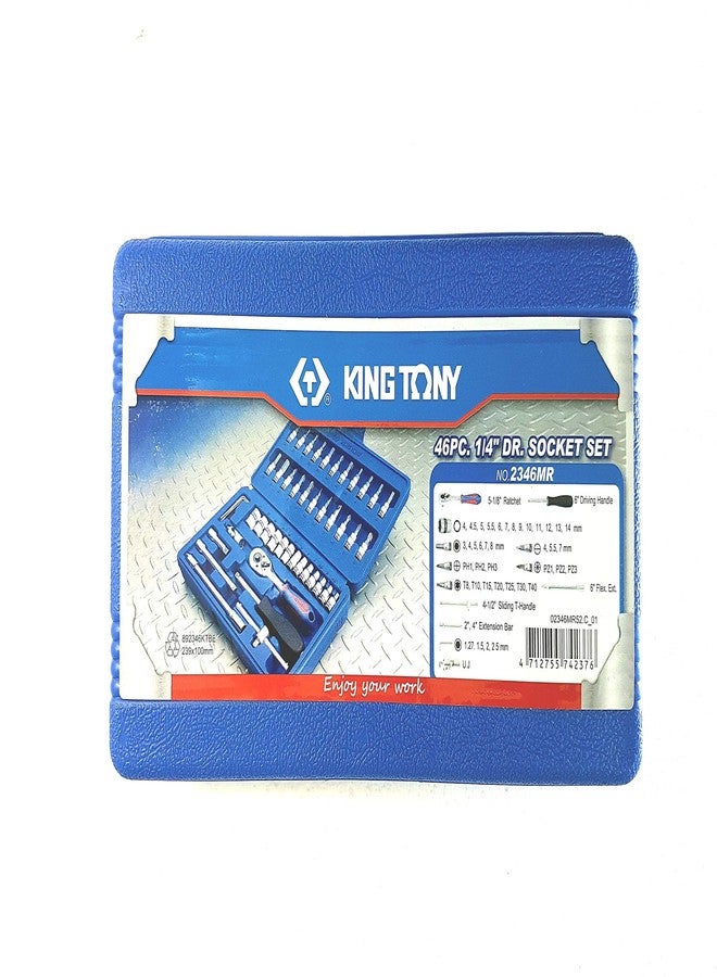 King Tony KingTony 46pc 1/4 Socket Set 2346 Tool Kit - Image 1